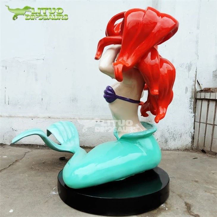 4Fiberglass Mermaid Statue(001)